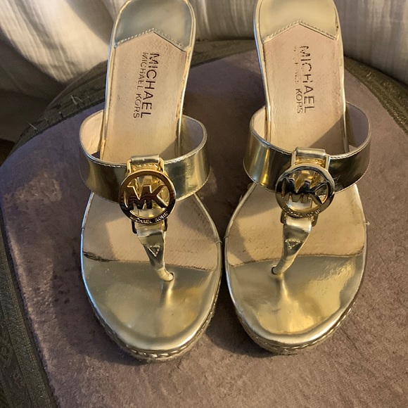 MICHAEL Michael Kors Shoes Michael Kors Gold Sandals Size 6 Poshmark